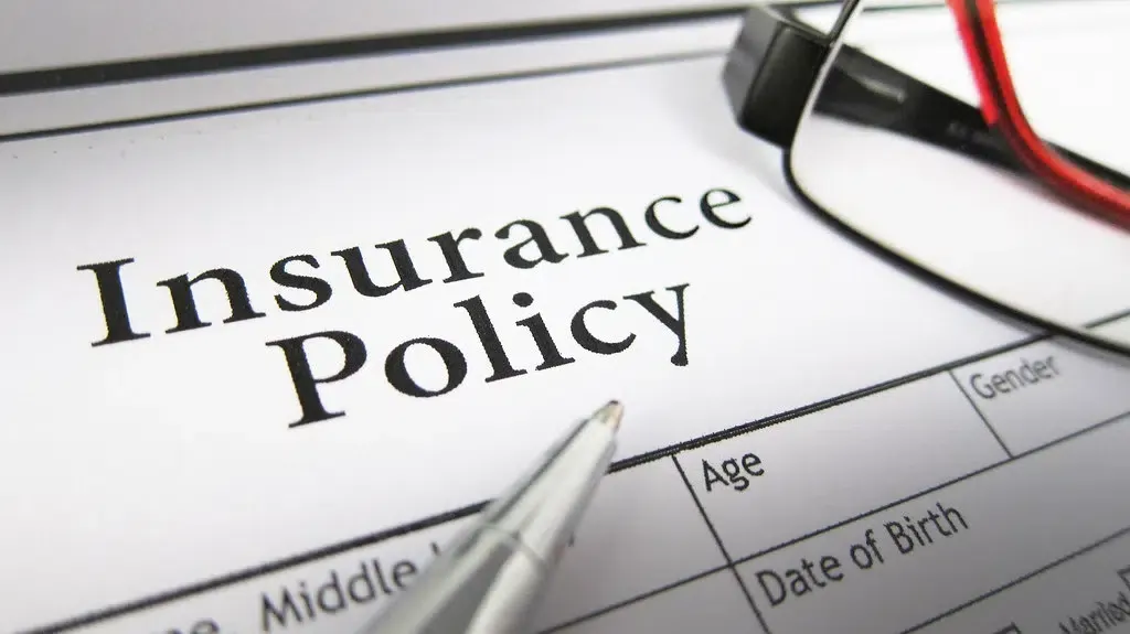 Paper that says insurance policy